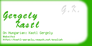 gergely kastl business card